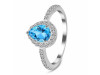 Swiss Blue Topaz & White Topaz Ring SBTZ-RDR-3161.