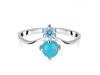 Turquoise & Blue Topaz Ring TRQ-RDR-1497.