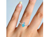 Turquoise & Blue Topaz Ring TRQ-RDR-1497.