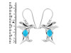 Turquoise & White Topaz Penguin Earring TRQ-RUE-40.