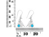 Turquoise & White Topaz Penguin Earring TRQ-RUE-44.