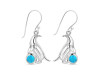 Turquoise & White Topaz Penguin Earring TRQ-RUE-44.