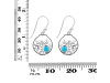 Turquoise & White Topaz Fish Earring TRQ-RUE-62.