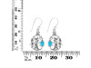 Turquoise & White Topaz Mermaid & Turtle Earring TRQ-RUE-67.