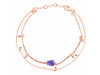 Tanzanite Raw Crystal & White Topaz Bracelet TZN-RDB-168.