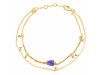 Tanzanite Raw Crystal & White Topaz Bracelet TZN-RDB-168.
