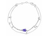 Tanzanite Raw Crystal & White Topaz Bracelet TZN-RDB-168.