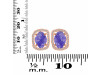 Tanzanite Raw Crystal & White Topaz Stud Earring TZN-RDE-1255.