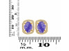 Tanzanite Raw Crystal & White Topaz Stud Earring TZN-RDE-1255.