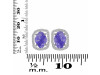 Tanzanite Raw Crystal & White Topaz Stud Earring TZN-RDE-1255.