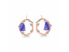 Tanzanite Raw Crystal & White Topaz Stud Earring TZN-RDE-1461.