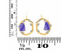 Tanzanite Raw Crystal & White Topaz Stud Earring TZN-RDE-1461.