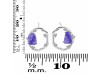 Tanzanite Raw Crystal & White Topaz Stud Earring TZN-RDE-1461.