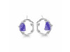 Tanzanite Raw Crystal & White Topaz Stud Earring TZN-RDE-1461.
