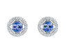 Tanzanite & White Topaz Stud Earring TZN-RDE-984.
