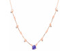 Tanzanite  Raw Crystal & White Topaz Necklace TZN-RDN-385.