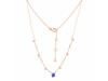 Tanzanite  Raw Crystal & White Topaz Necklace TZN-RDN-385.