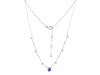 Tanzanite  Raw Crystal & White Topaz Necklace TZN-RDN-385.