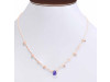 Tanzanite  Raw Crystal & White Topaz Necklace TZN-RDN-385.