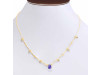 Tanzanite  Raw Crystal & White Topaz Necklace TZN-RDN-385.
