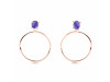 Tanzanite  Raw Crystal & White Topaz Earring TZN-RE-59.