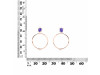 Tanzanite  Raw Crystal & White Topaz Earring TZN-RE-59.