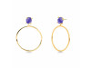Tanzanite  Raw Crystal & White Topaz Earring TZN-RE-59.