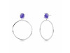 Tanzanite  Raw Crystal & White Topaz Earring TZN-RE-59.