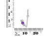 Amethyst & White Topaz Alphabet V Pendant AMT-RDA-100.