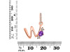 Amethyst & White Topaz Alphabet W Pendant AMT-RDA-101.