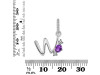 Amethyst & White Topaz Alphabet W Pendant AMT-RDA-101.