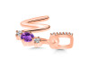Amethyst & White Topaz Alphabet W Pendant AMT-RDA-101.