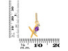 Amethyst & White Topaz Alphabet X Pendant AMT-RDA-102.