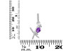 Amethyst & White Topaz Alphabet X Pendant AMT-RDA-102.