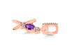 Amethyst & White Topaz Alphabet X Pendant AMT-RDA-102.