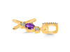 Amethyst & White Topaz Alphabet X Pendant AMT-RDA-102.