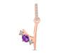 Amethyst & White Topaz Alphabet Y Pendant AMT-RDA-103.