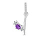 Amethyst & White Topaz Alphabet Y Pendant AMT-RDA-103.