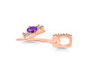 Amethyst & White Topaz Alphabet Y Pendant AMT-RDA-103.