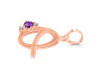 Amethyst & White Topaz Alphabet Q Pendant AMT-RDA-17.