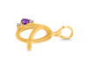 Amethyst & White Topaz Alphabet Q Pendant AMT-RDA-17.