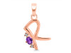 Amethyst & White Topaz Alphabet R Pendant AMT-RDA-18.