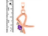 Amethyst & White Topaz Alphabet R Pendant AMT-RDA-18.