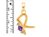 Amethyst & White Topaz Alphabet R Pendant AMT-RDA-18.