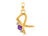 Amethyst & White Topaz Alphabet R Pendant AMT-RDA-18.