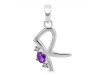 Amethyst & White Topaz Alphabet R Pendant AMT-RDA-18.