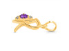 Amethyst & White Topaz Alphabet R Pendant AMT-RDA-18.