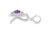 Amethyst & White Topaz Alphabet R Pendant AMT-RDA-18.