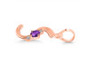 Amethyst & White Topaz Alphabet S Pendant AMT-RDA-19.
