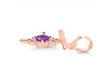 Amethyst & White Topaz Alphabet T Pendant AMT-RDA-20.